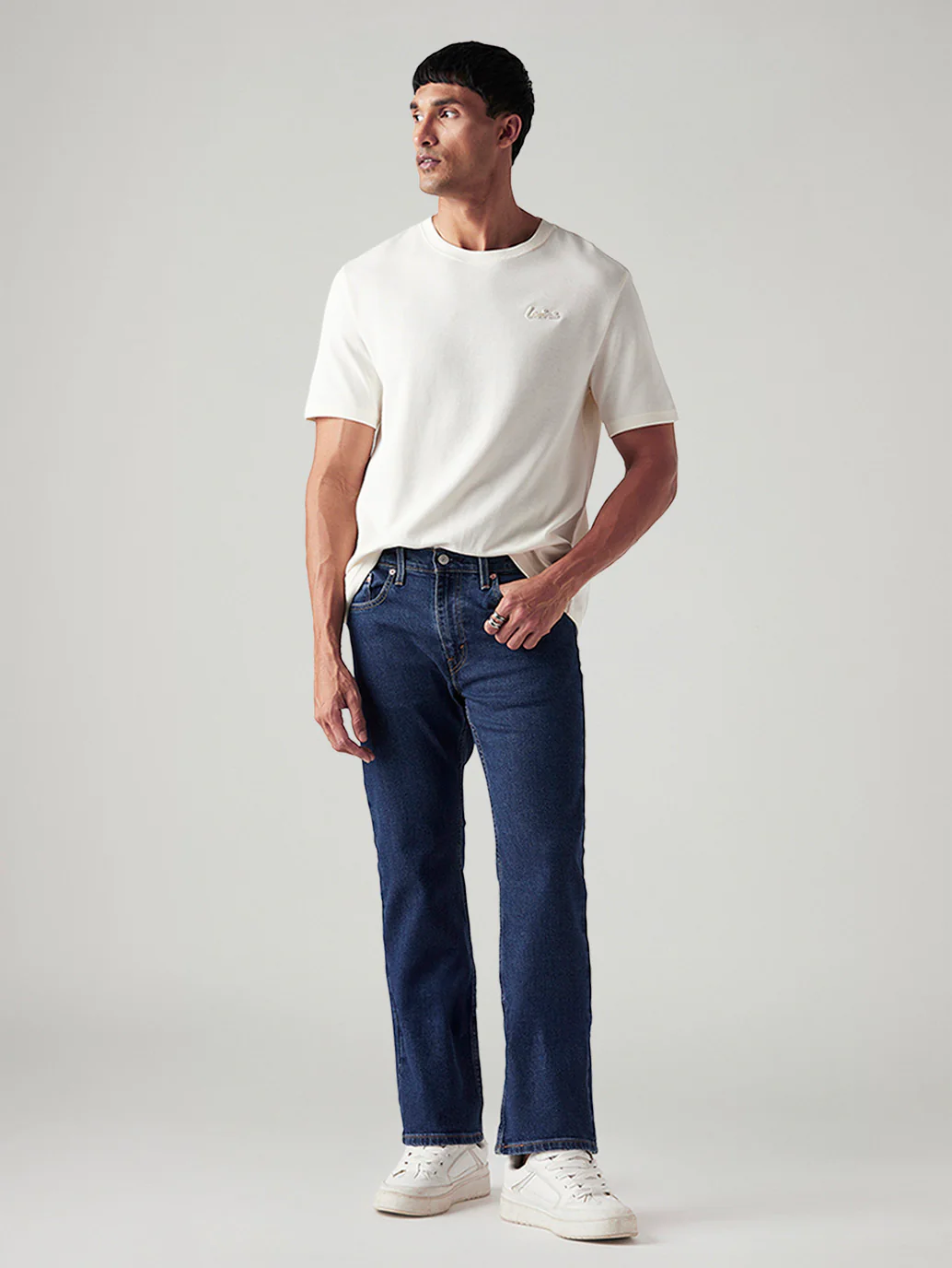 Men's 527 Dark Blue Bootcut Fit Mid Rise Jeans - Image 7