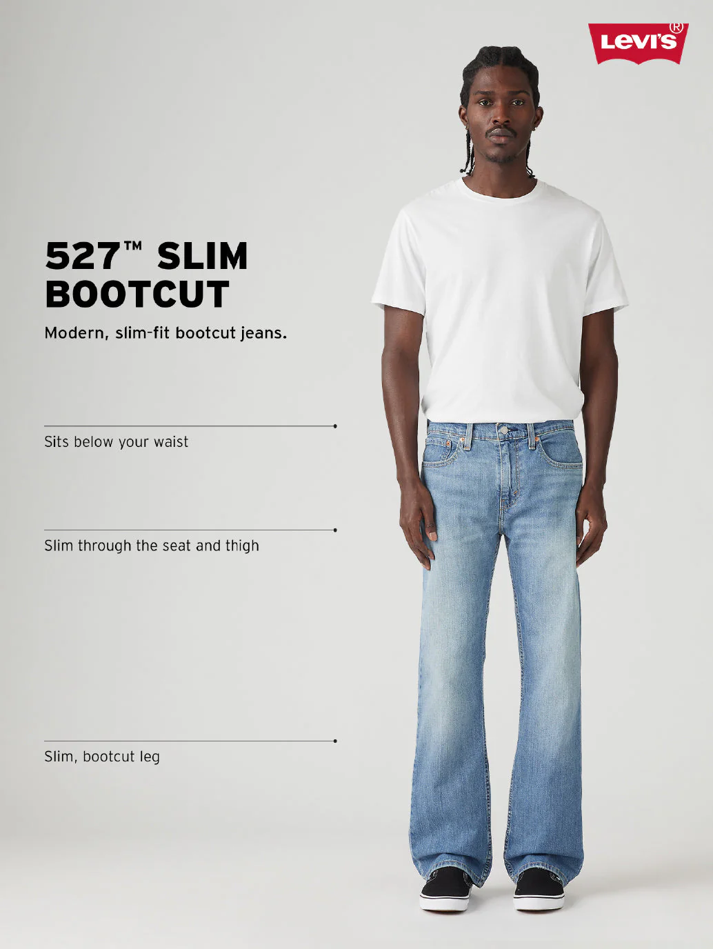 Men's 527 Dark Blue Bootcut Fit Hyper Stretch Jeans - Image 4