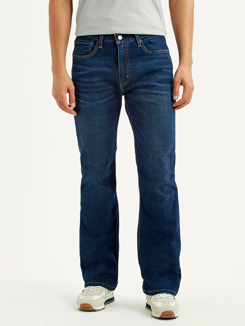 Men's 527 Dark Blue Slim Bootcut Fit Mid Rise Jeans - Image 3