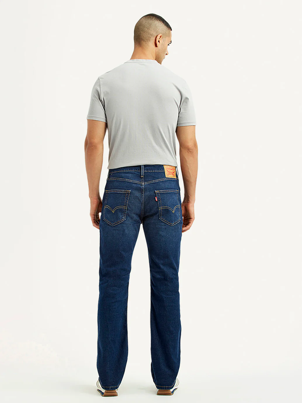 Men's 527 Dark Blue Slim Bootcut Fit Mid Rise Jeans - Image 5