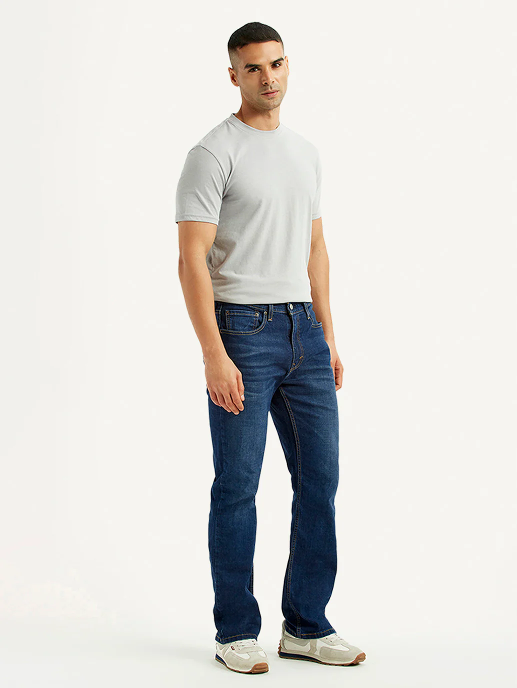 Men's 527 Dark Blue Slim Bootcut Fit Mid Rise Jeans - Image 7