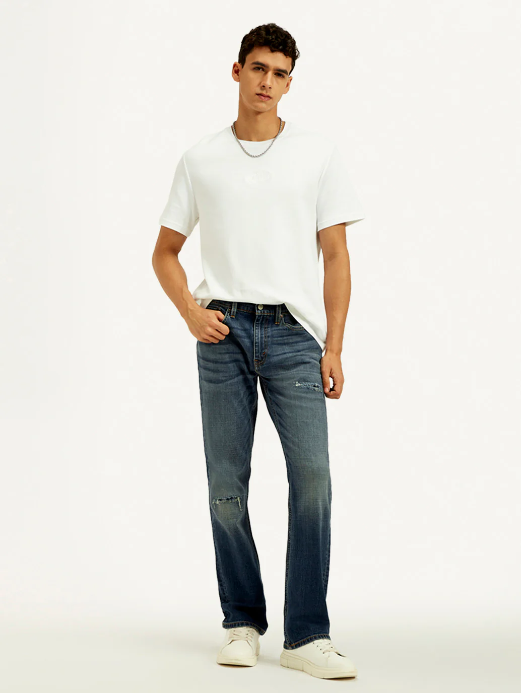 Men's Tinted 527 Dark Indigo Bootcut Fit Mid Rise Jeans - Image 7