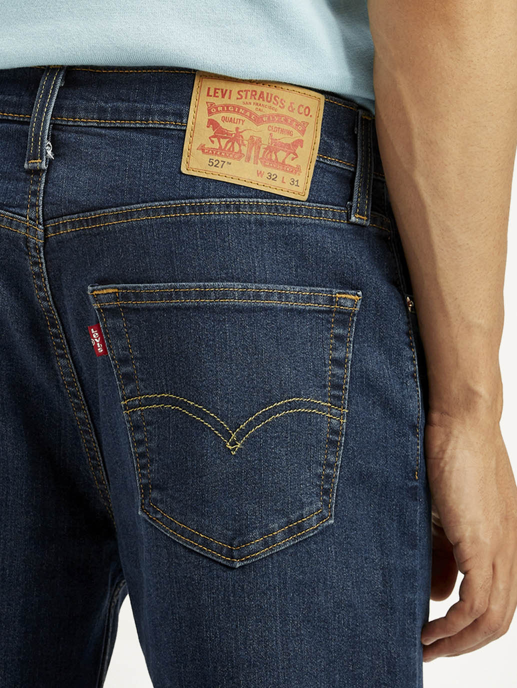 Men's 527 Dark Indigo Bootcut Fit Mid Rise Jeans - Image 5