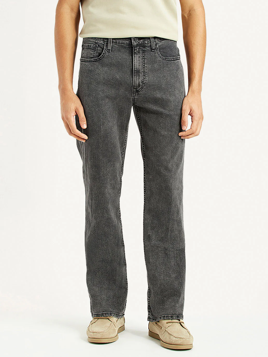 Men's 527 Grey Slim Bootcut Fit Mid Rise Jeans - Image 2