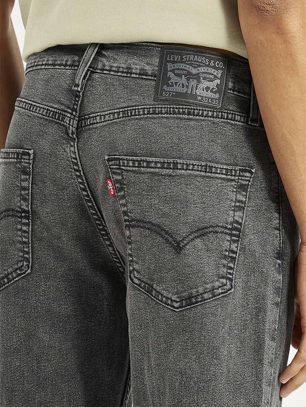 Men's 527 Grey Slim Bootcut Fit Mid Rise Jeans - Image 5