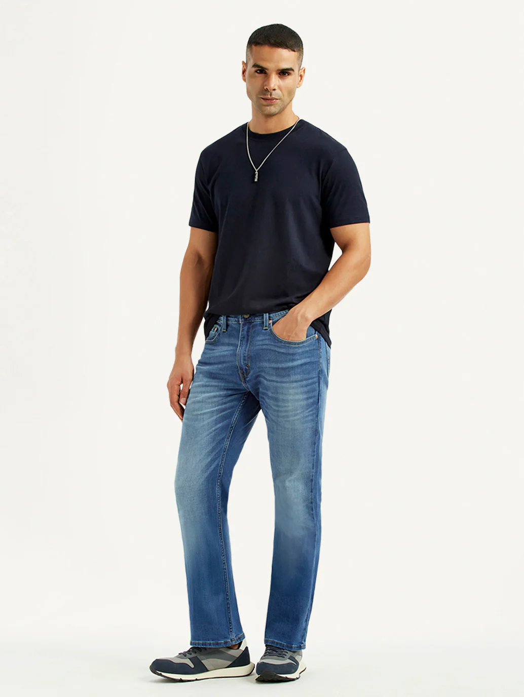 Men's 527 Light Blue Slim Bootcut Fit Mid Rise Jeans