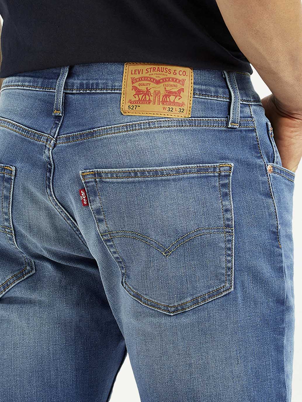 Men's 527 Light Blue Slim Bootcut Fit Mid Rise Jeans - Image 6