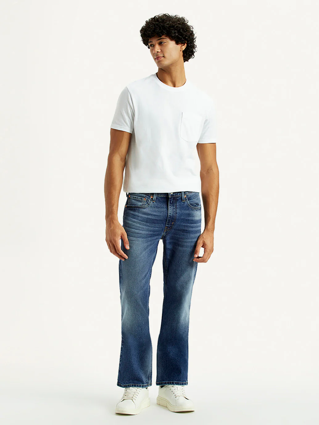 Men's 527 Med Indigo Bootcut Fit Mid Rise Kooltex Jeans - Image 3