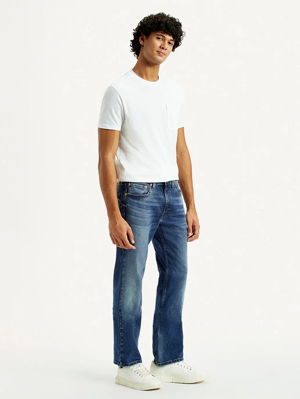 Men's 527 Med Indigo Bootcut Fit Mid Rise Kooltex Jeans - Image 7