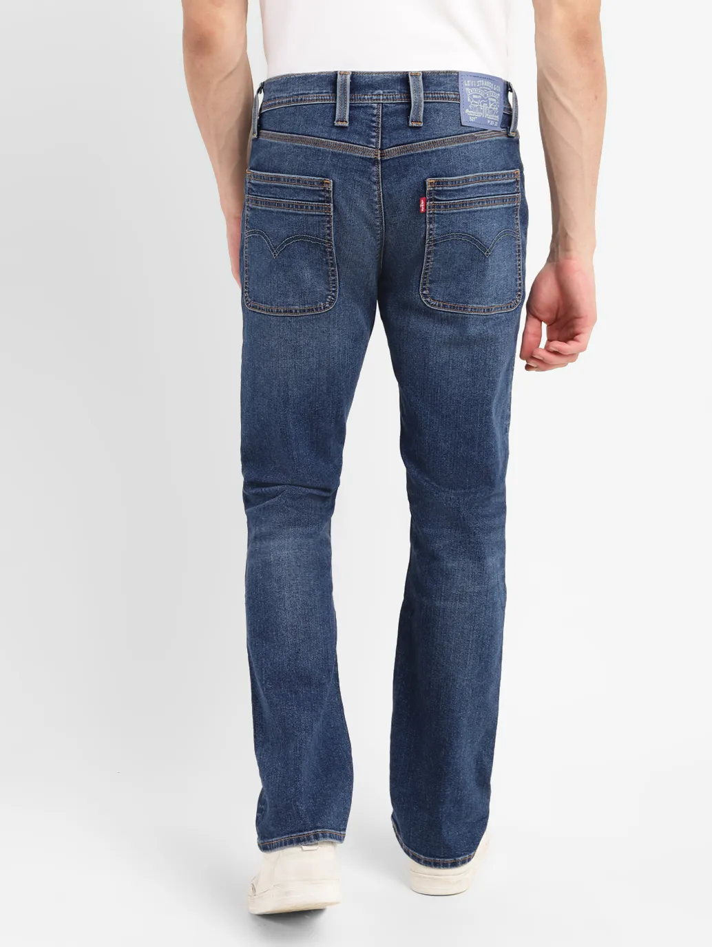 Men's 527 Blue Bootcut Fit Mid Rise Jeans - Image 2