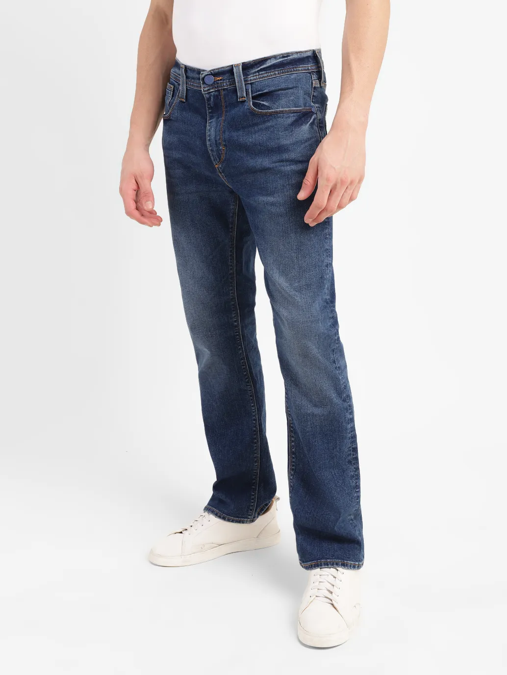 Men's 527 Blue Bootcut Fit Mid Rise Jeans - Image 3