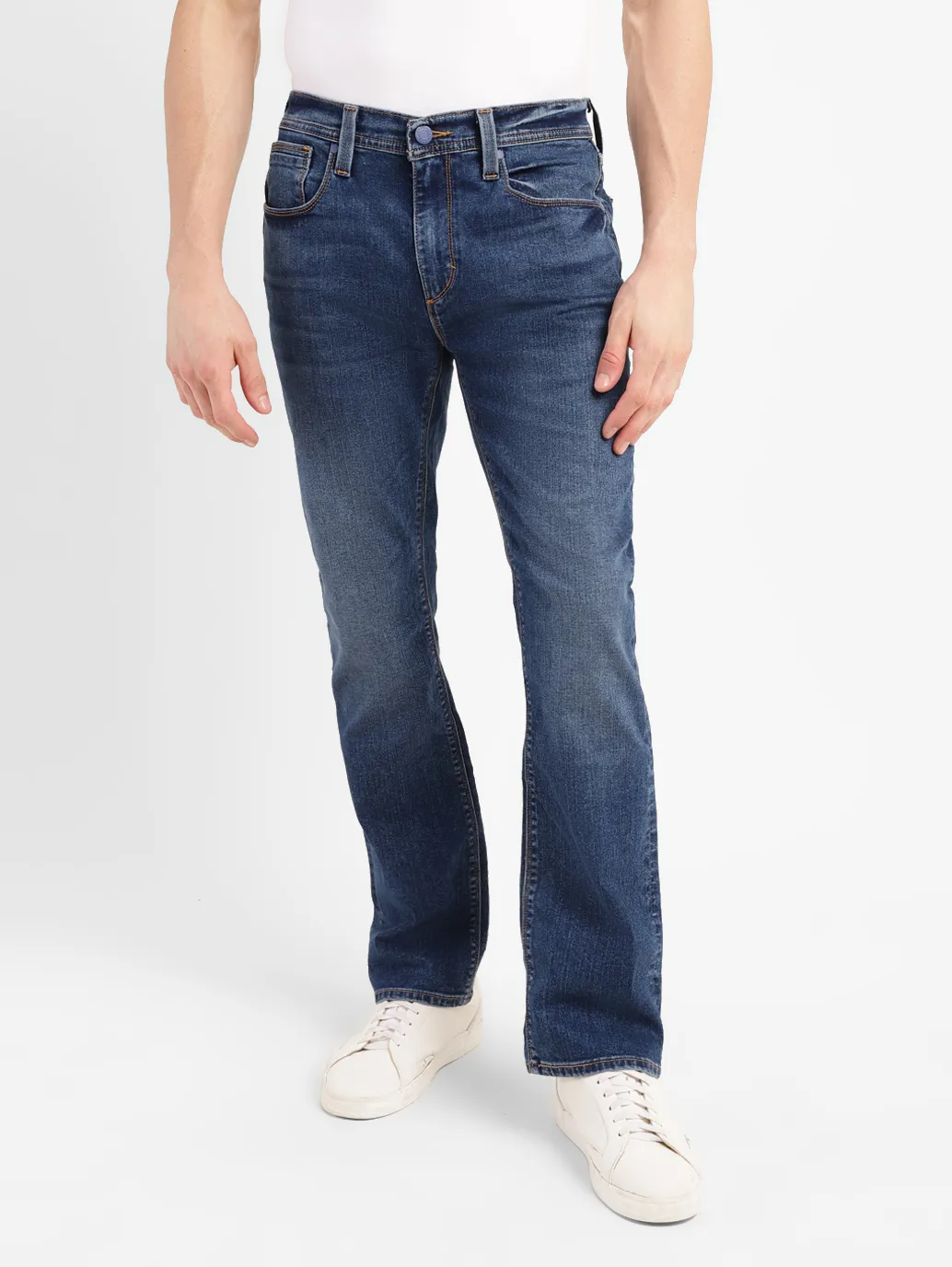 Men's 527 Blue Bootcut Fit Mid Rise Jeans - Image 7
