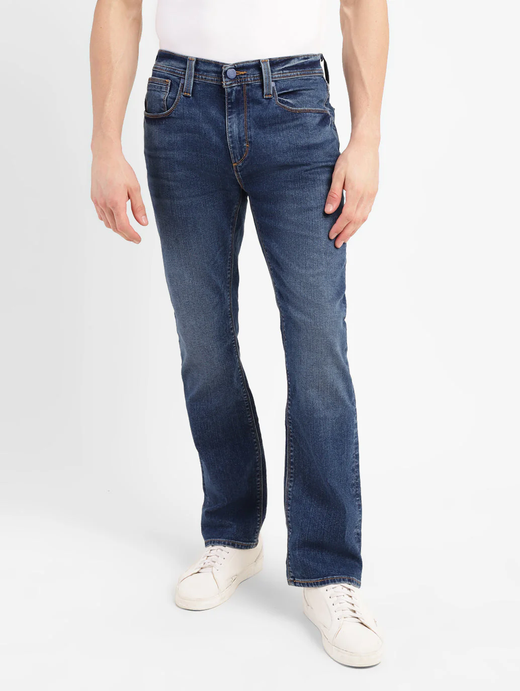 Men's 527 Blue Bootcut Fit Mid Rise Jeans - Image 8