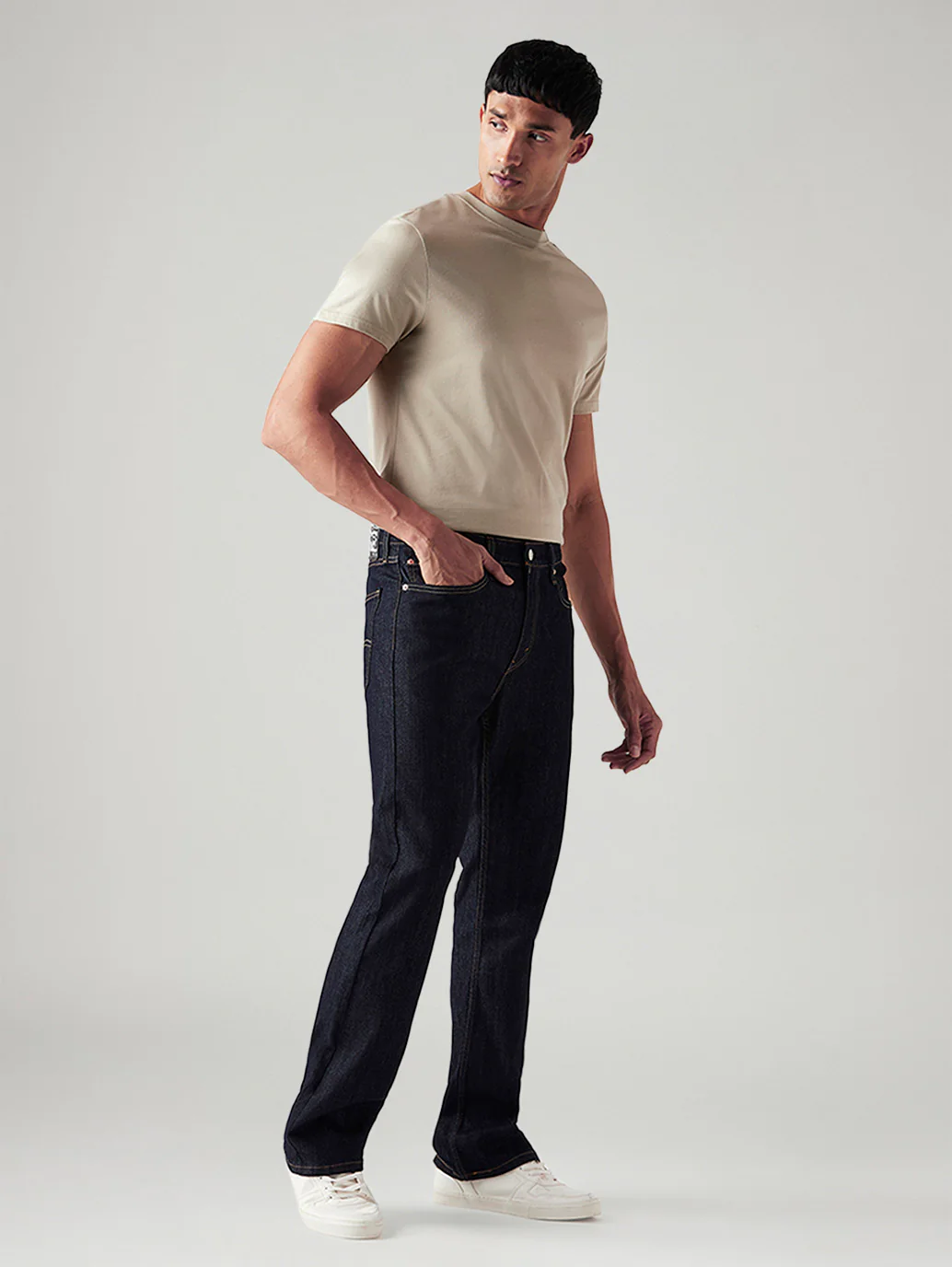 Men's 527 Navy Bootcut Fit Mid Rise Jeans - Image 7