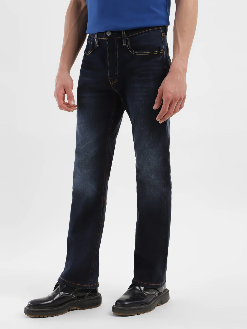 Men's 527 Blue Bootcut Fit Mid Rise Jeans - Image 5