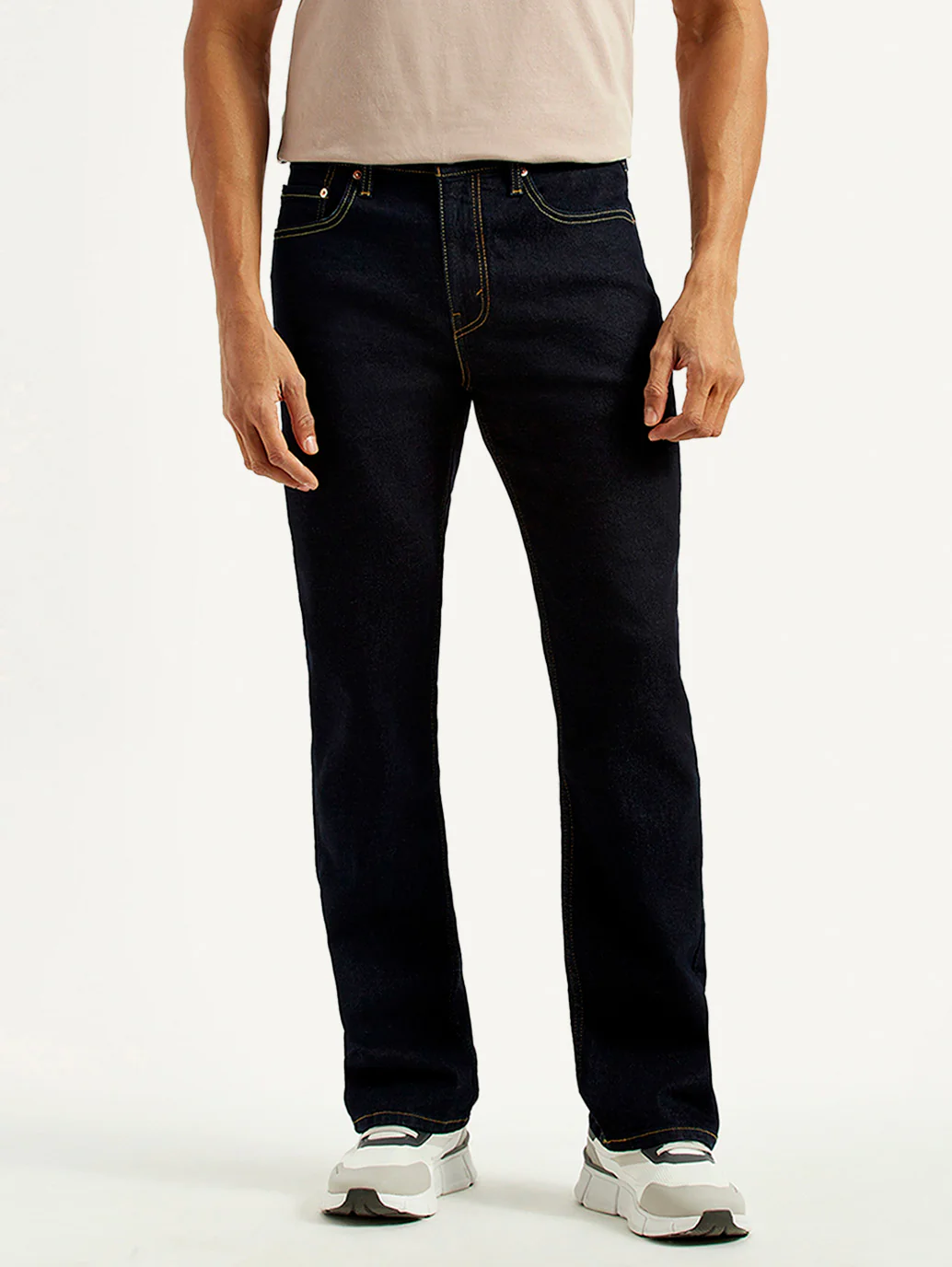 Men's 527 Navy Slim Bootcut Fit Mid Rise Jeans - Image 2