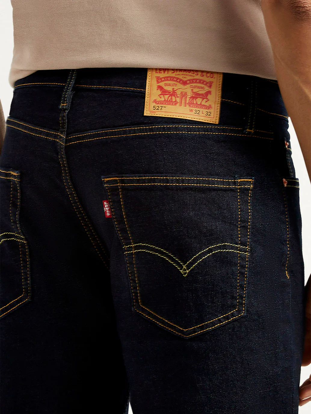 Men's 527 Navy Slim Bootcut Fit Mid Rise Jeans - Image 5