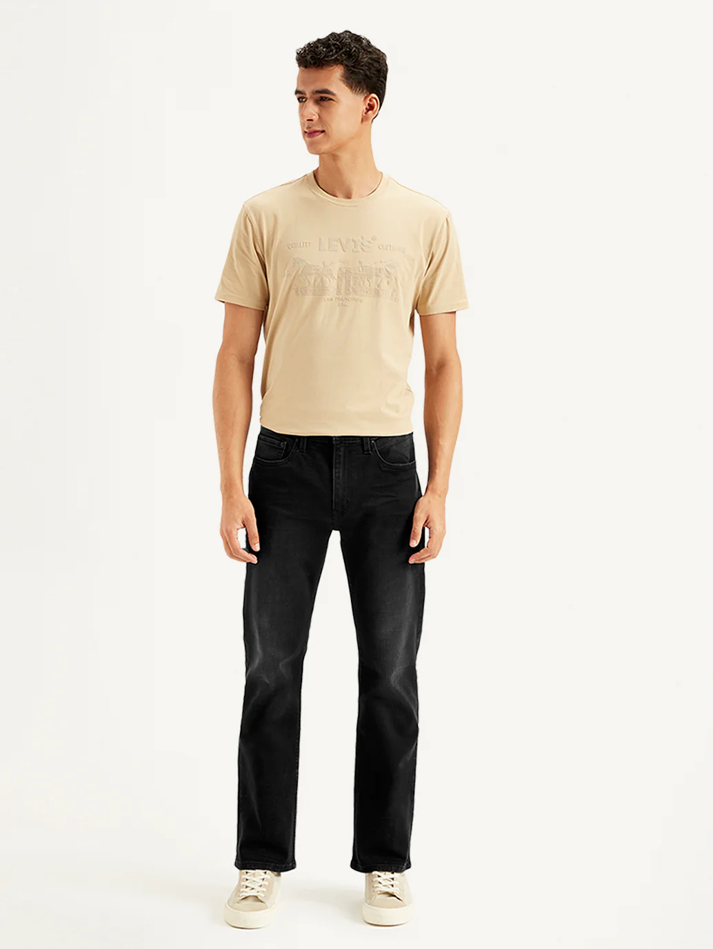 Men's 527 Black Bootcut Fit Mid Rise Jeans