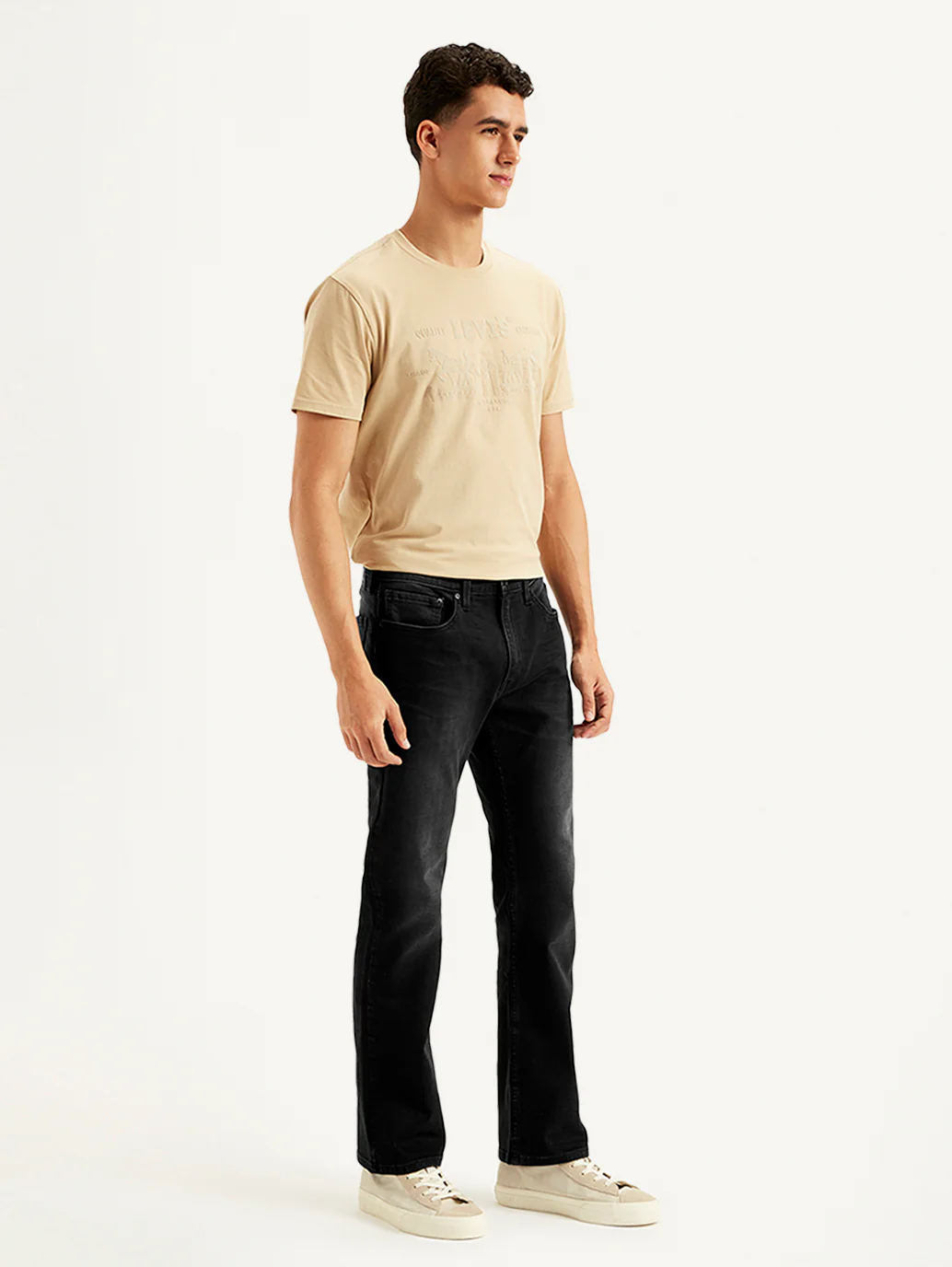 Men's 527 Black Bootcut Fit Mid Rise Jeans - Image 3