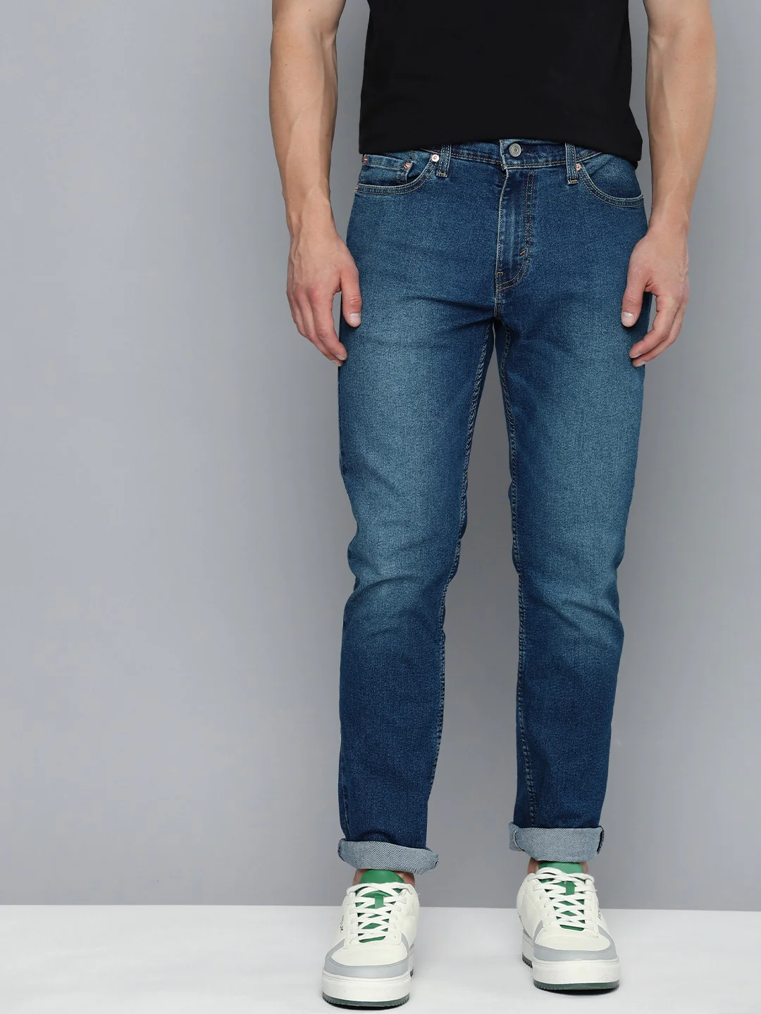 Men's 527 Blue Bootcut Fit Mid Rise Jeans - Image 3