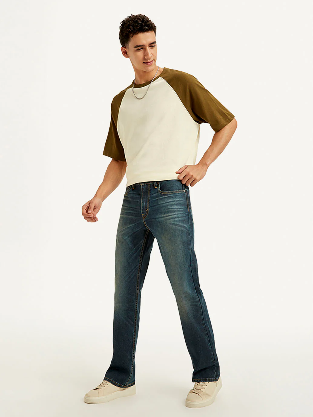 Men's 527 Blue Bootcut Fit Mid Rise Jeans