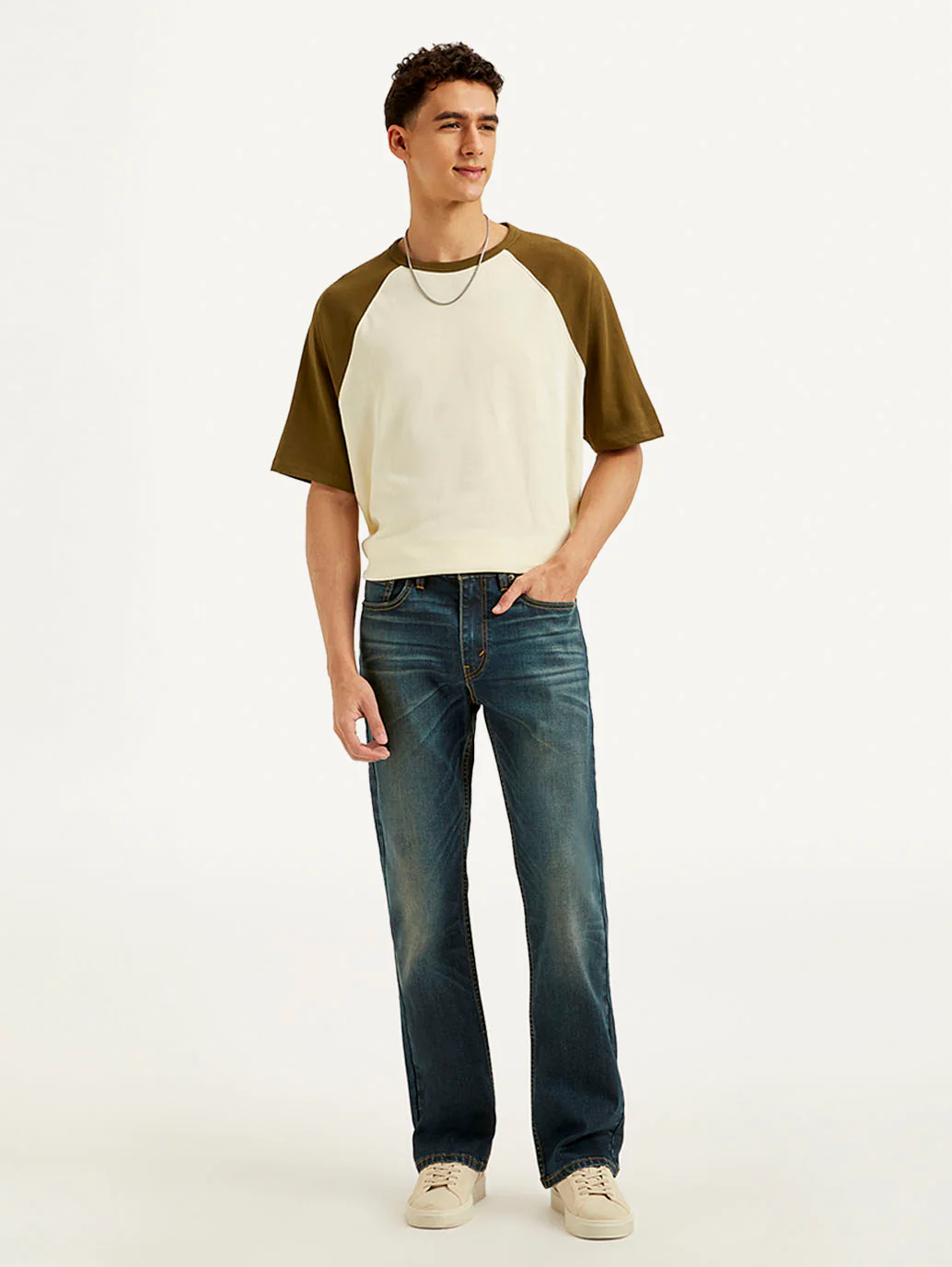 Men's 527 Blue Bootcut Fit Mid Rise Jeans - Image 2