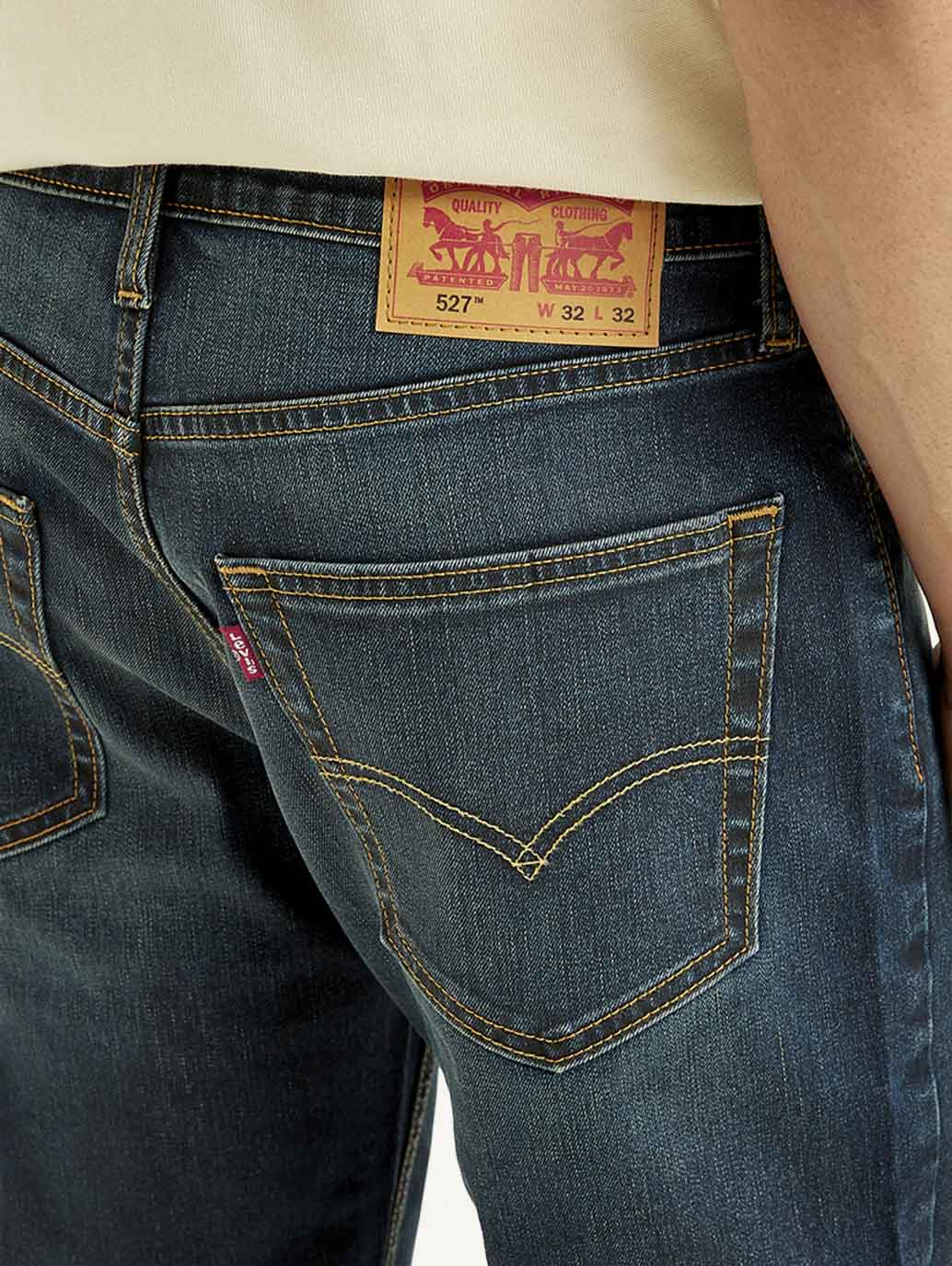 Men's 527 Blue Bootcut Fit Mid Rise Jeans - Image 5