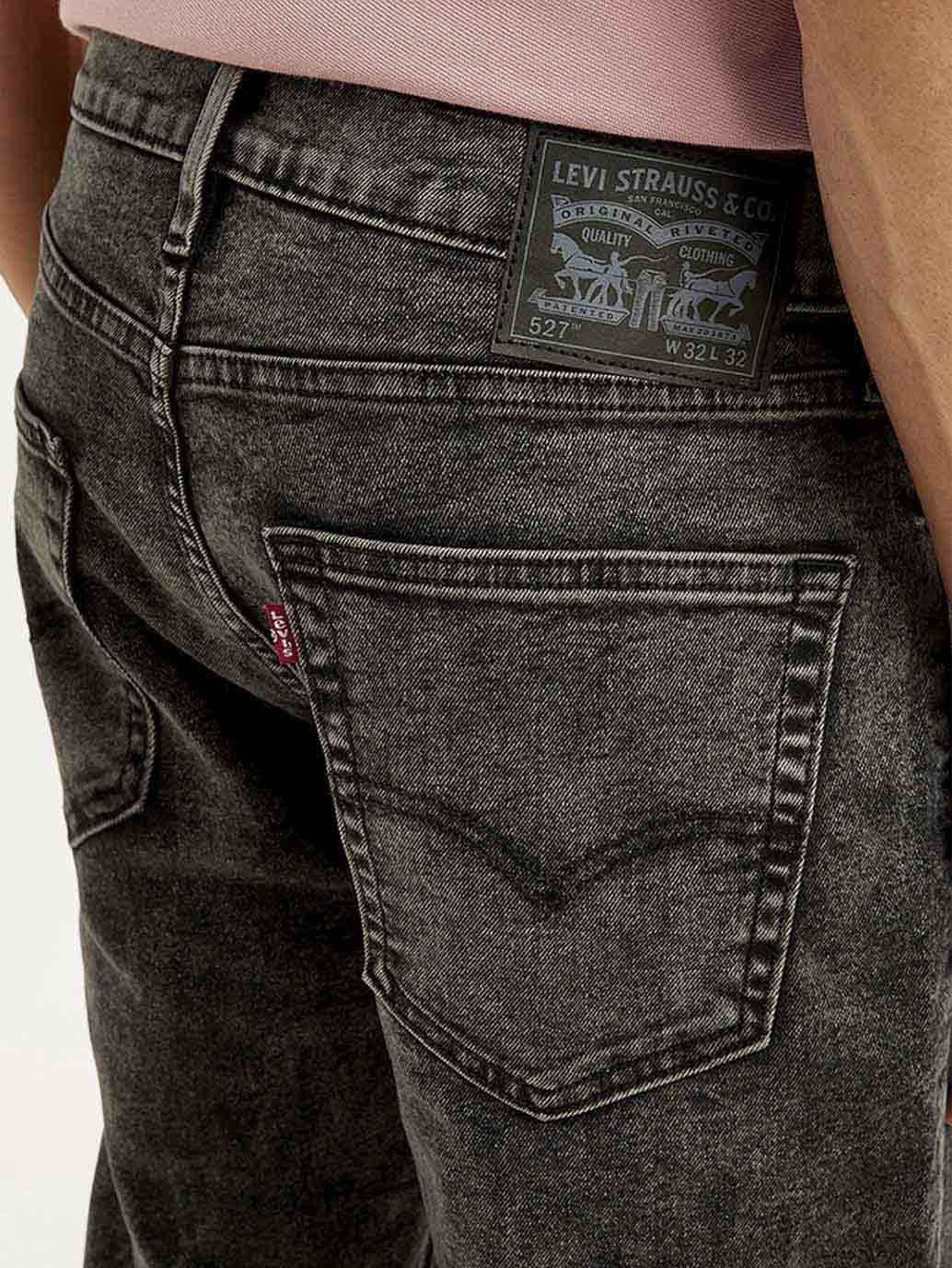 Men's 527 Grey Bootcut Fit Mid Rise Jeans - Image 5