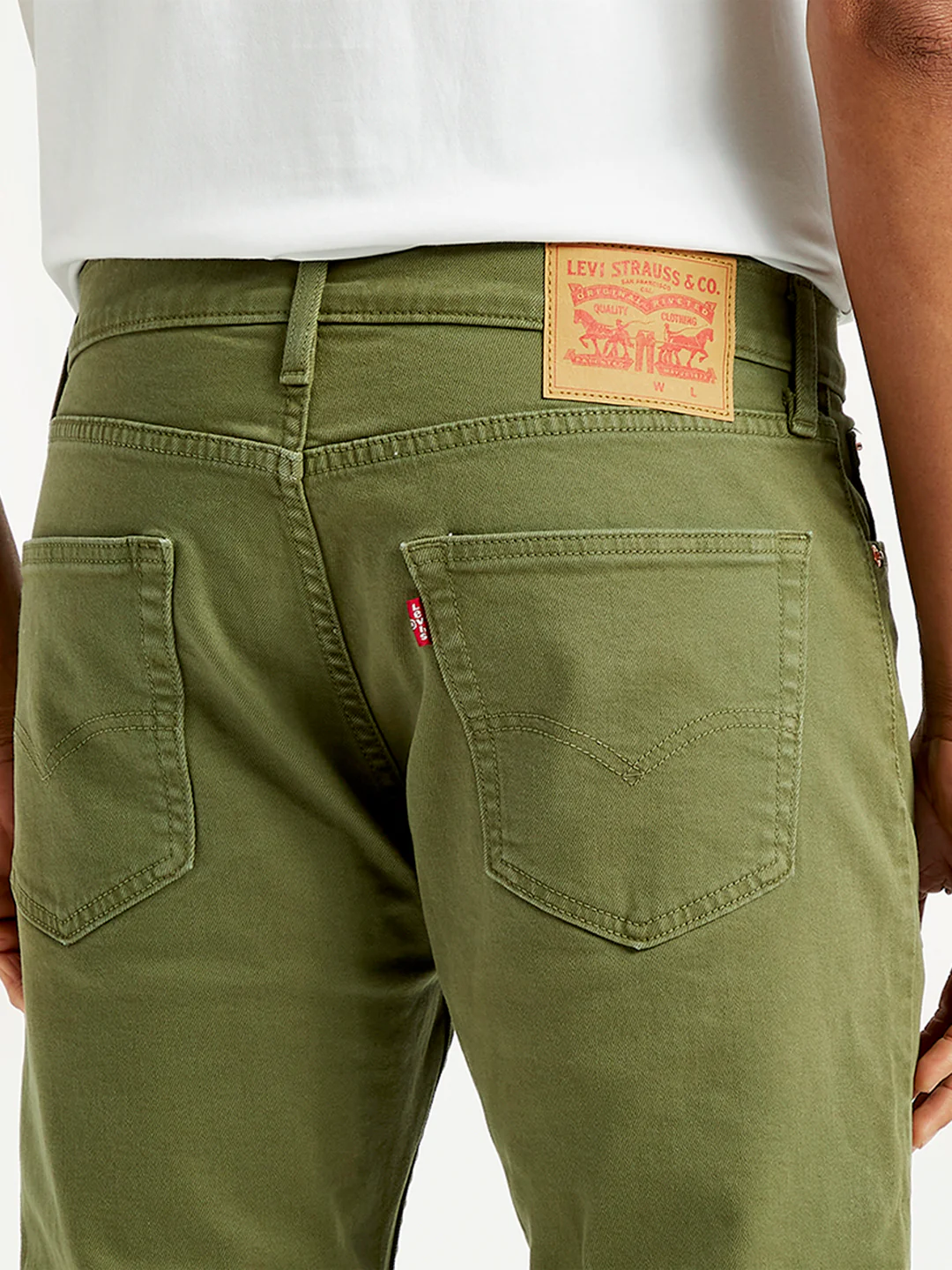 Men's 527 Olive Green Bootcut Fit Mid Rise Jeans - Image 5