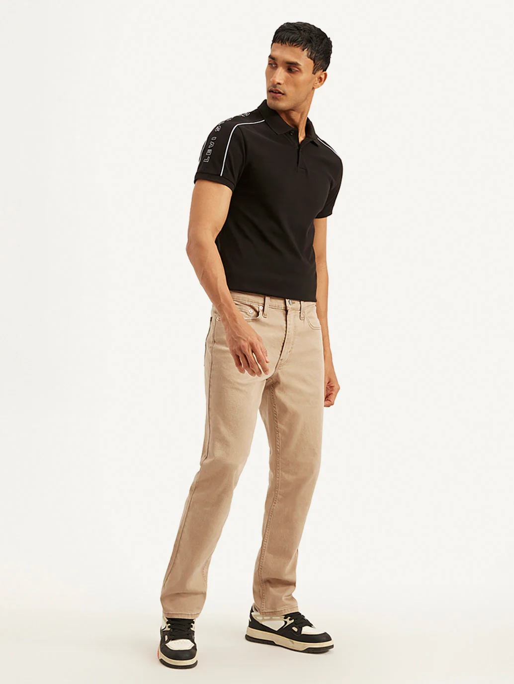 Men's 541 Beige Athletic Tapered Fit Mid Rise Jeans - Image 5