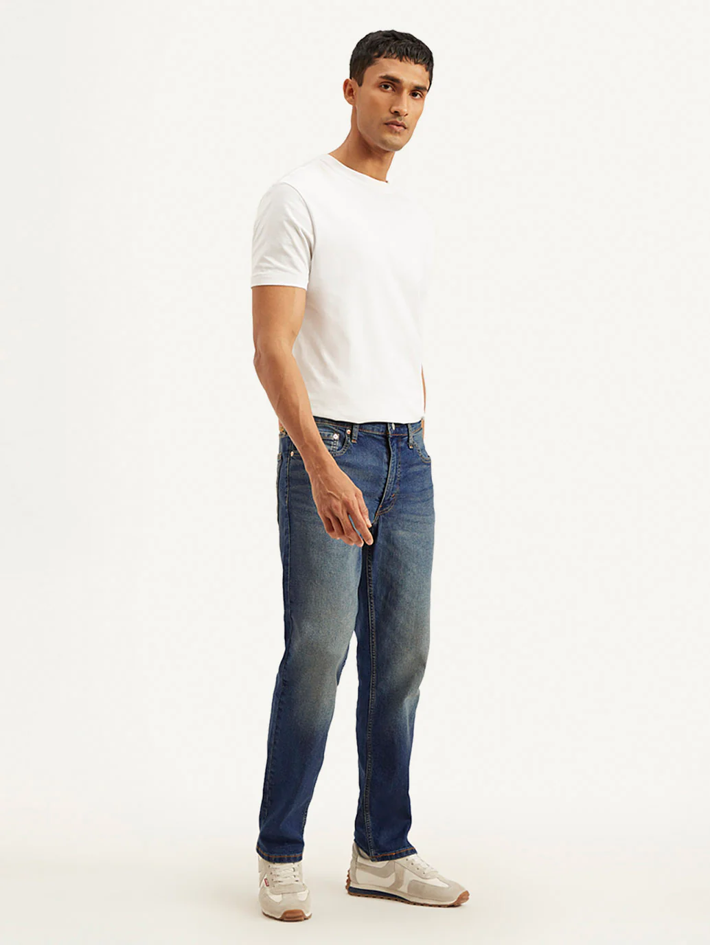 Men's 541 Blue Athletic Tapered Fit Mid Rise Jeans - Image 5