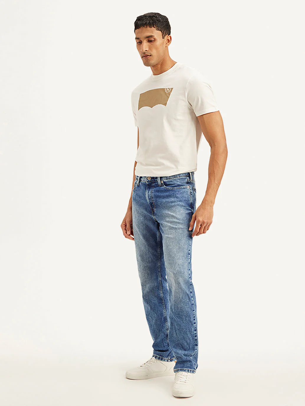 Men's 541 Blue Athletic Tapered Fit Mid Rise Jeans - Image 5