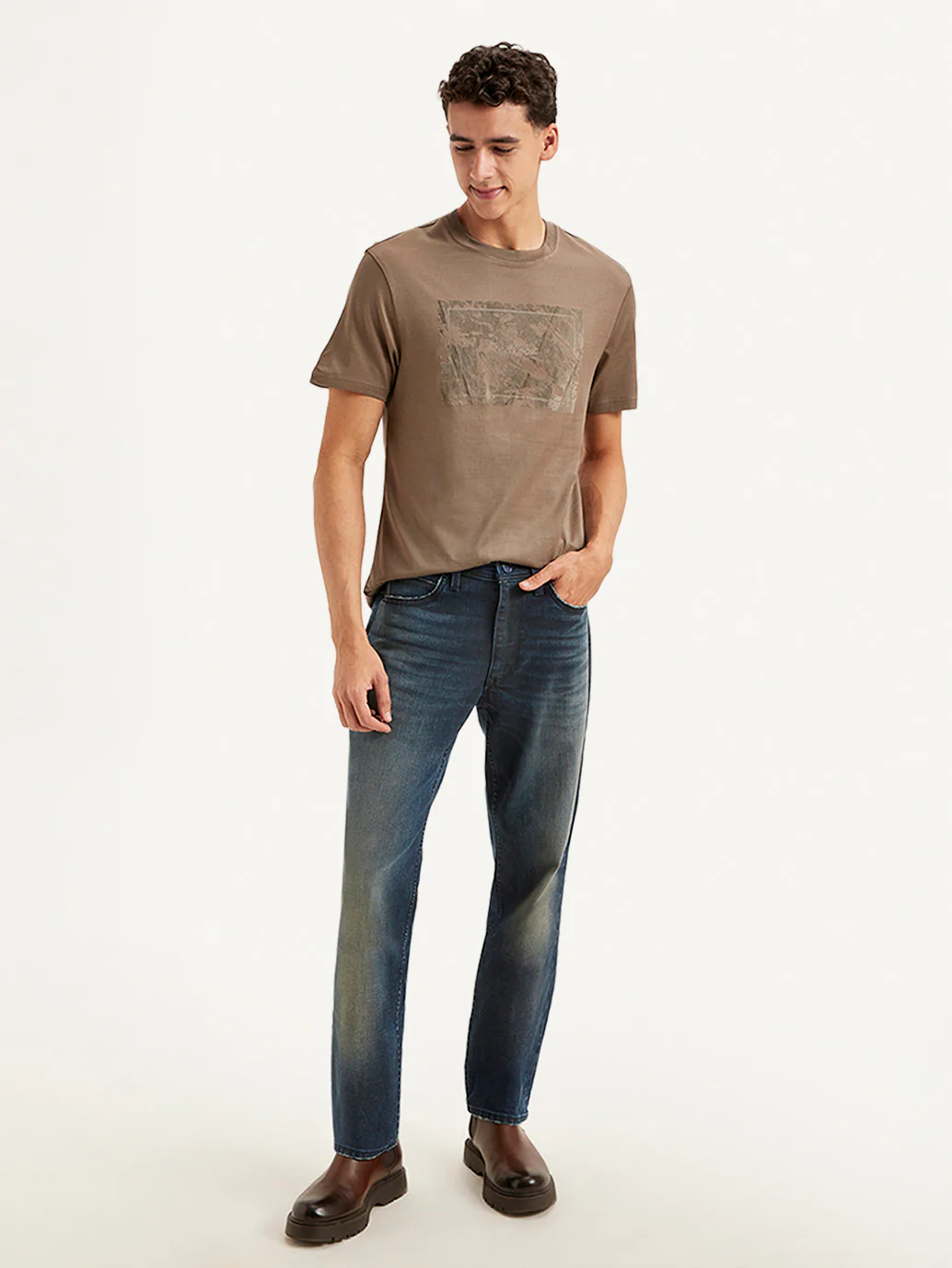 Men's Redloop 541 Blue Athletic Tapered Fit Mid Rise Jeans - Image 2