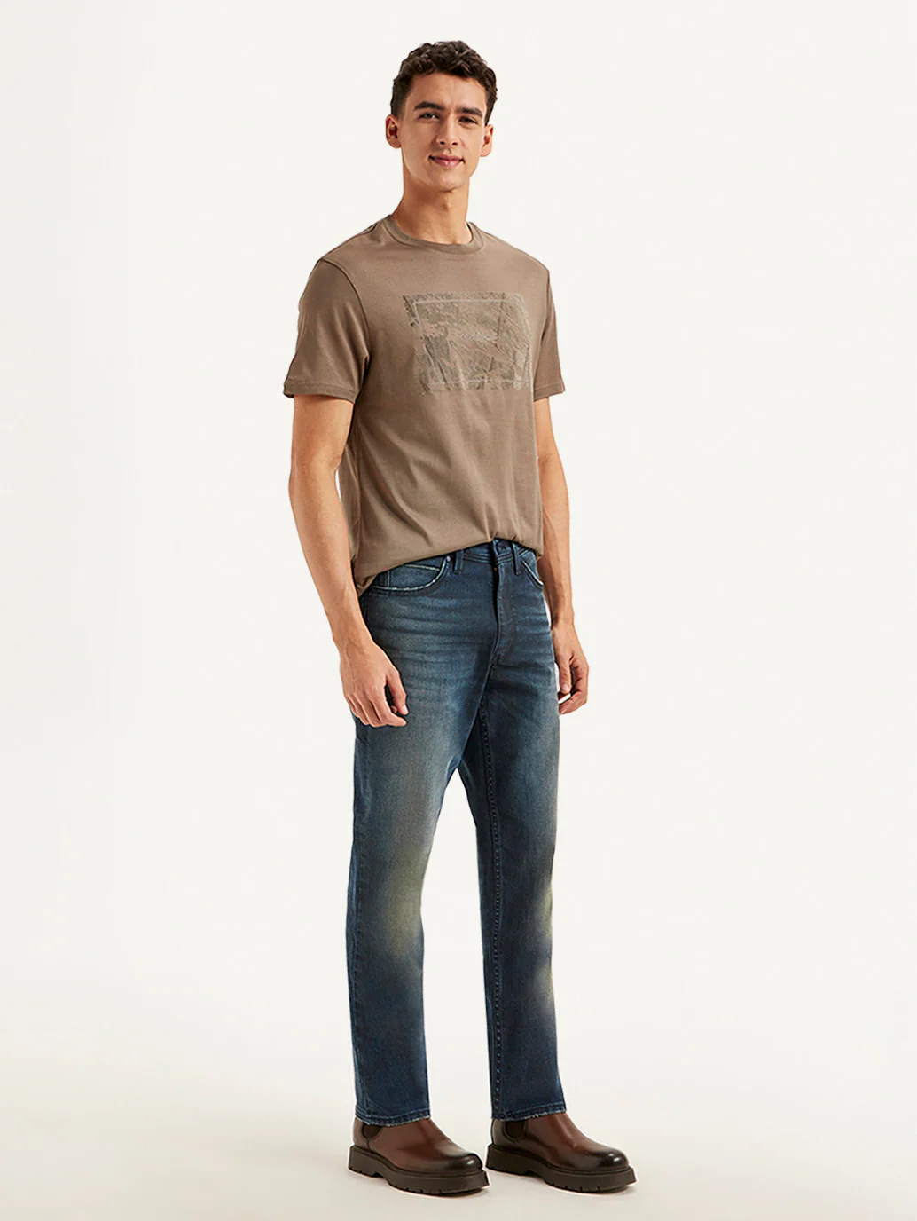 Men's Redloop 541 Blue Athletic Tapered Fit Mid Rise Jeans - Image 5
