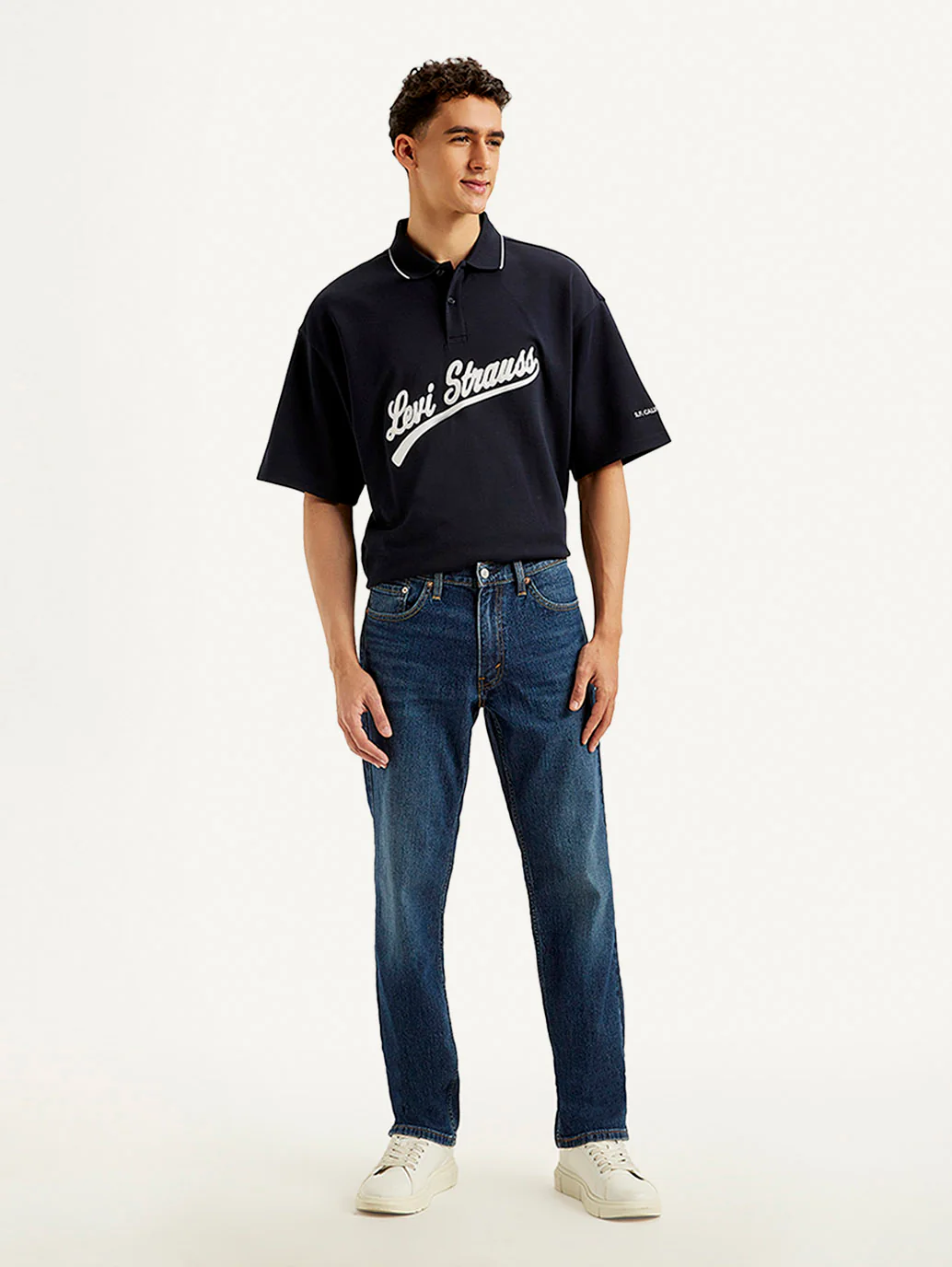 Men's 541 Dark Blue Athletic Tapered Fit Mid Rise Jeans - Image 2