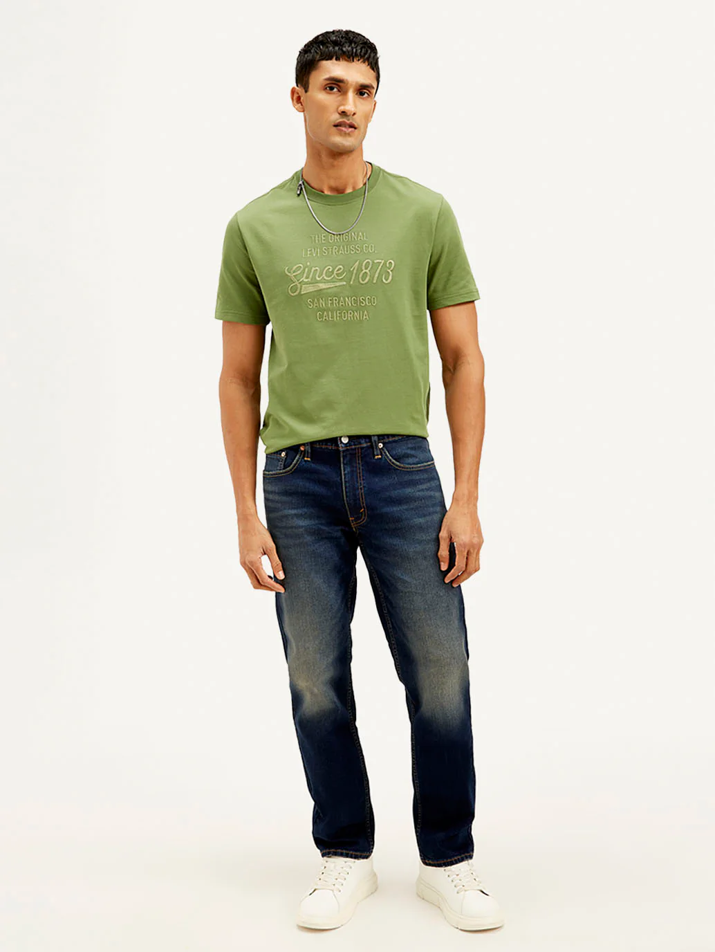 Men's 541 Dark Blue Athletic Tapered Fit Mid Rise Jeans - Image 2