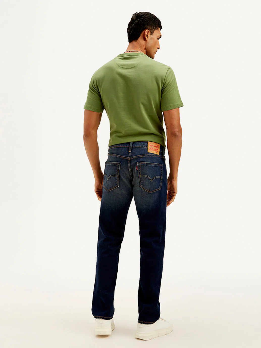 Men's 541 Dark Blue Athletic Tapered Fit Mid Rise Jeans - Image 3