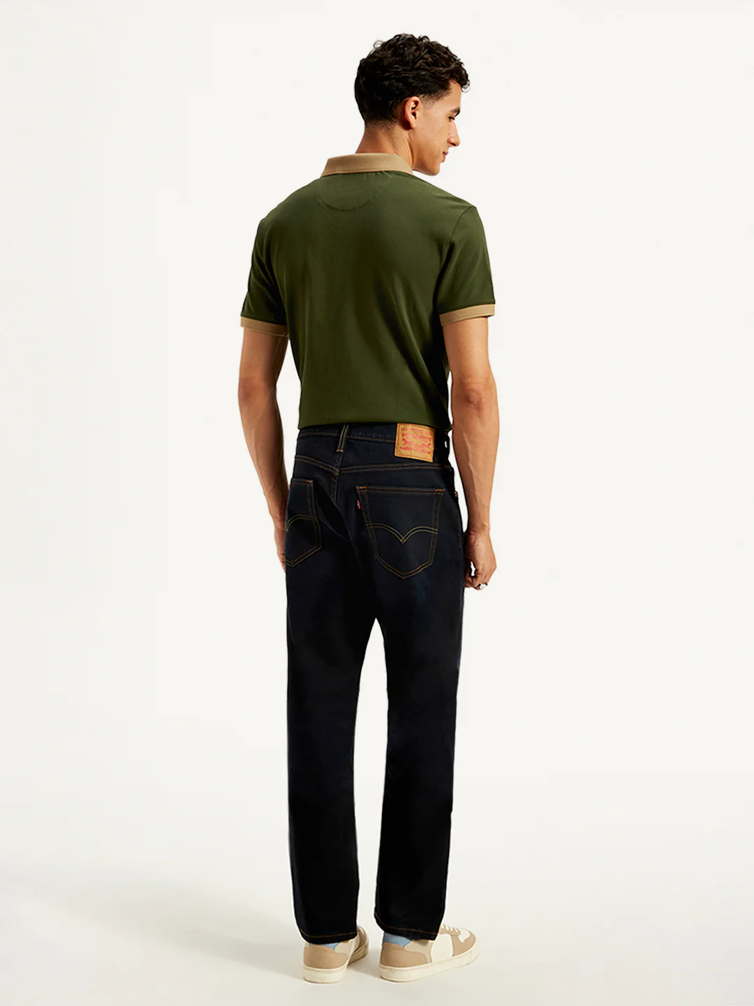 Men's 541 Navy Blue Athletic Tapered Fit Mid Rise Jeans - Image 3