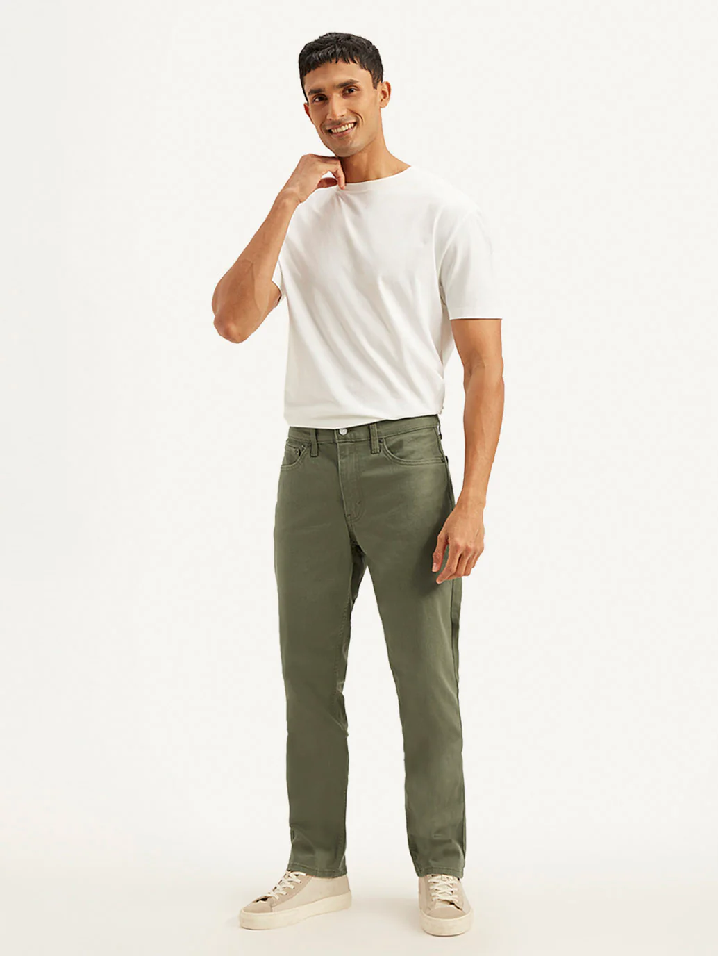 Men's 541 Olive Green Athletic Tapered Fit Mid Rise Jeans