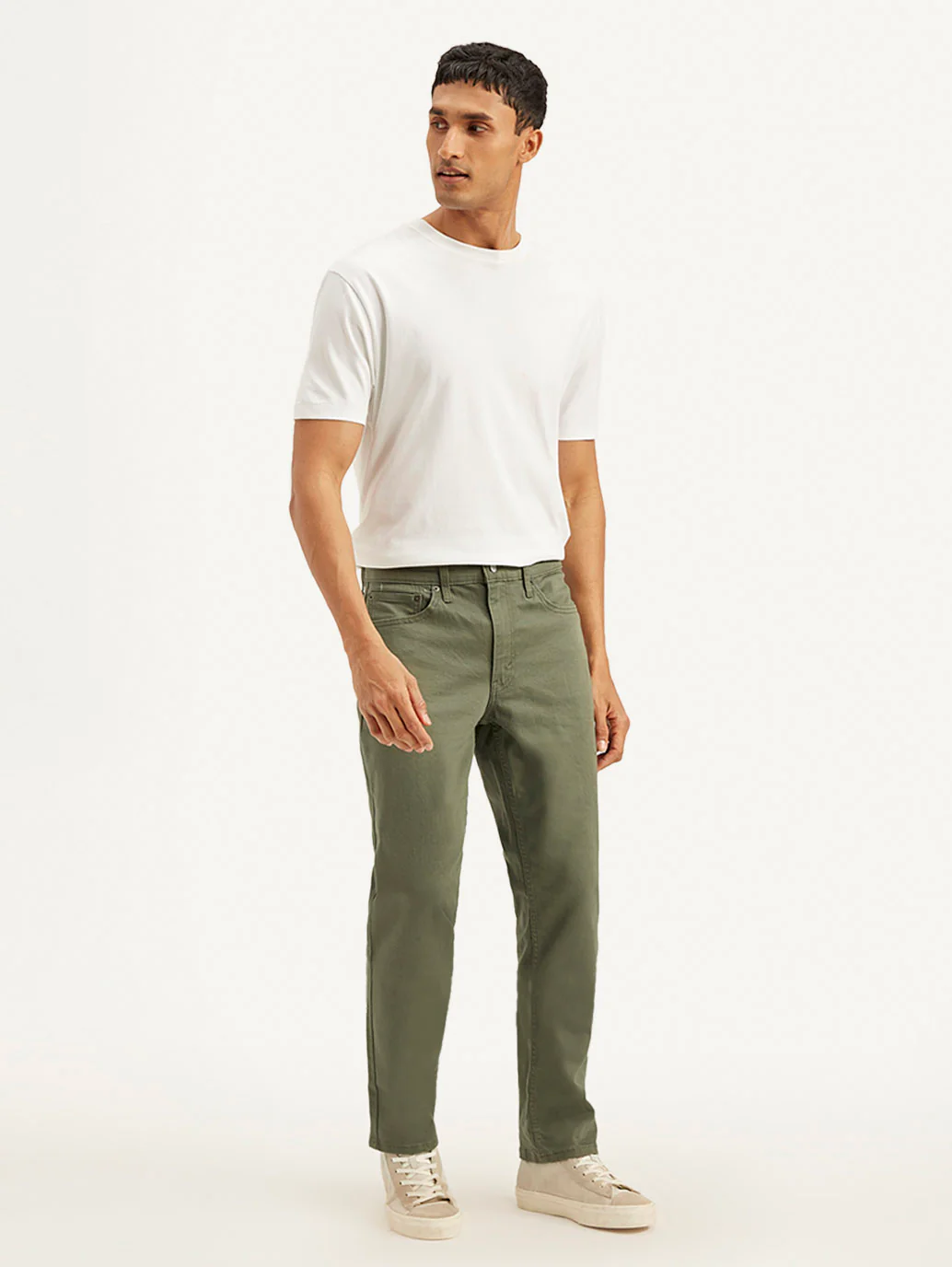 Men's 541 Olive Green Athletic Tapered Fit Mid Rise Jeans - Image 3