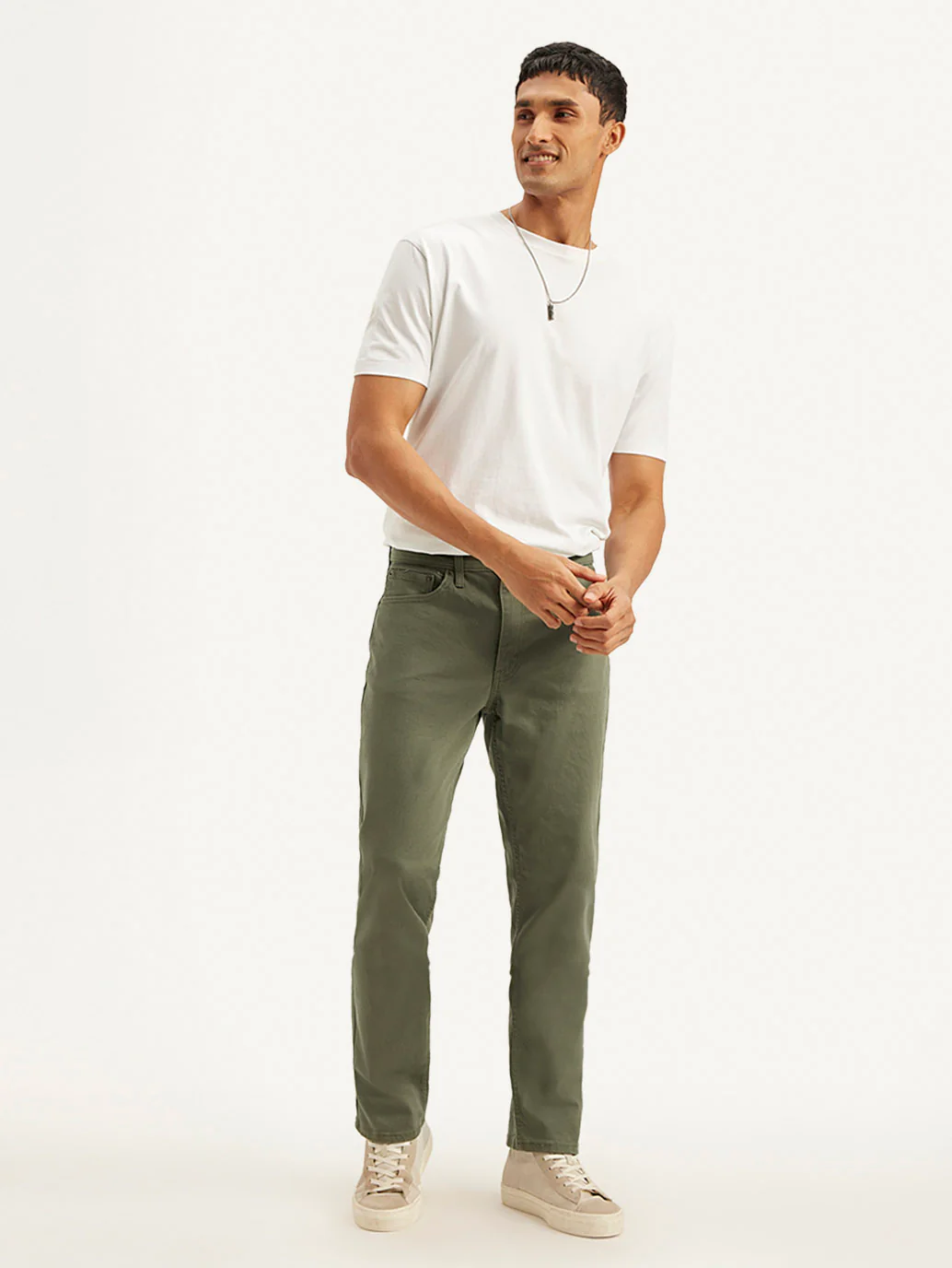 Men's 541 Olive Green Athletic Tapered Fit Mid Rise Jeans - Image 4