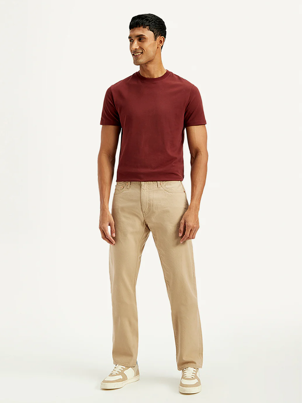 Men's 541 Beige Athletic Tapered Fit Mid Rise Selvedge Jeans - Image 7