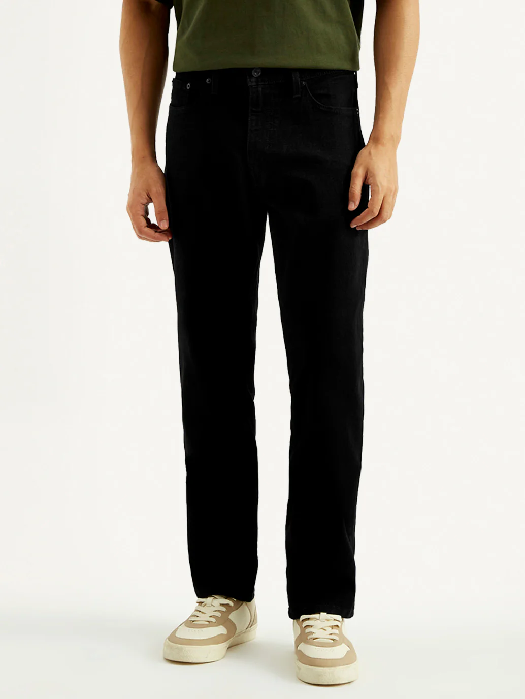 Men's 541 Black Athletic Tapered Fit Mid Rise Jeans - Image 2