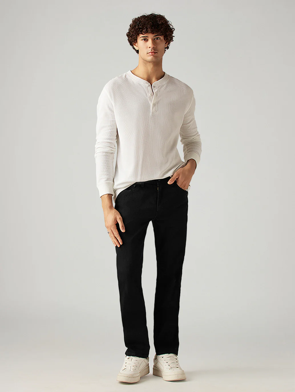 Men's 541 Black Athletic Tapered Fit Mid Rise Jeans