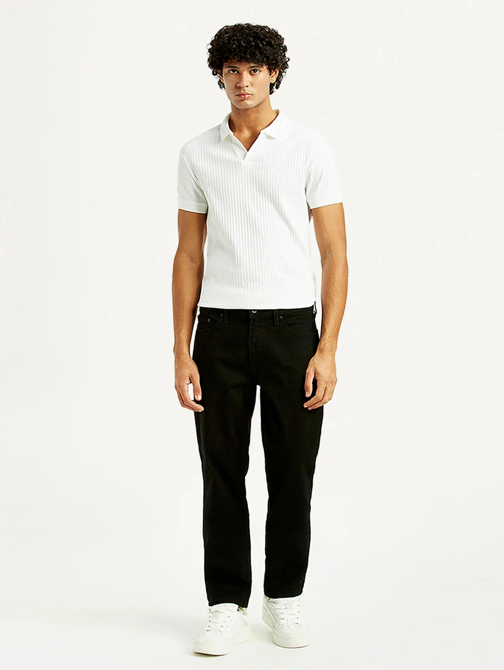 Men's 541 Black Athletic Tapered Fit Mid Rise Jeans