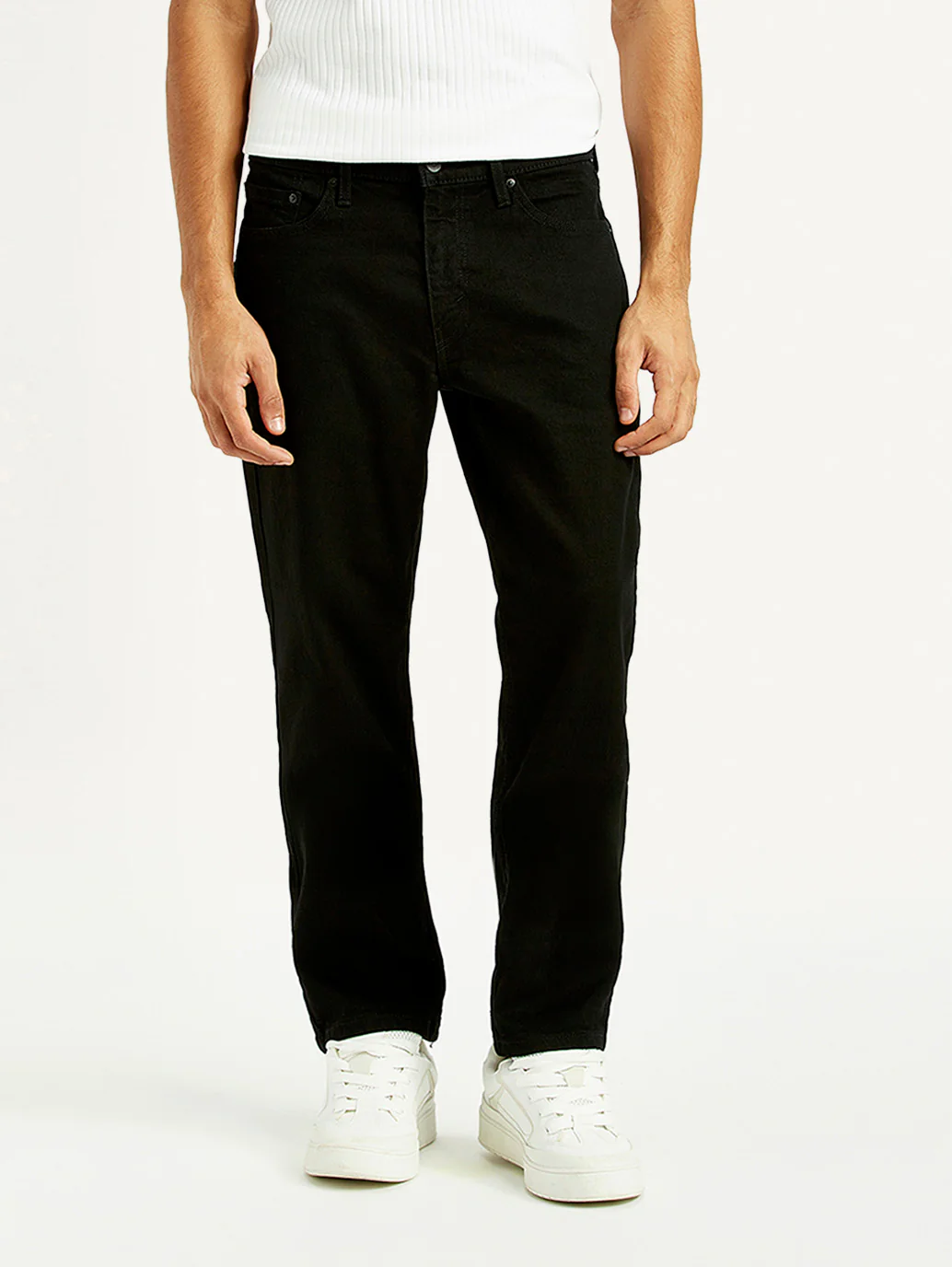 Men's 541 Black Athletic Tapered Fit Mid Rise Jeans - Image 2