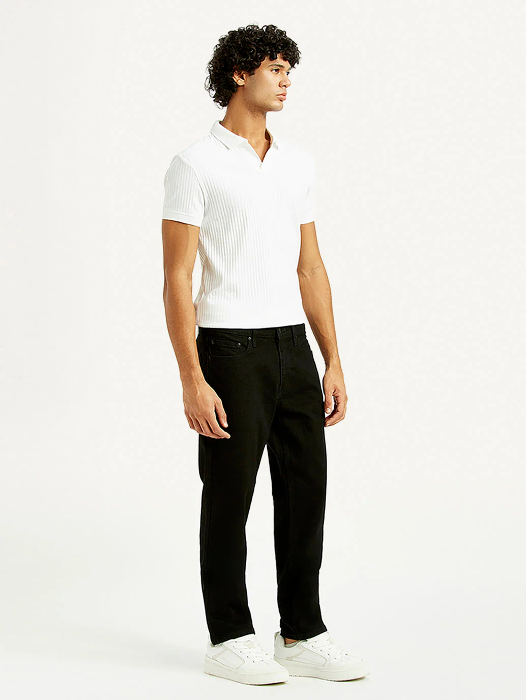 Men's 541 Black Athletic Tapered Fit Mid Rise Jeans - Image 4