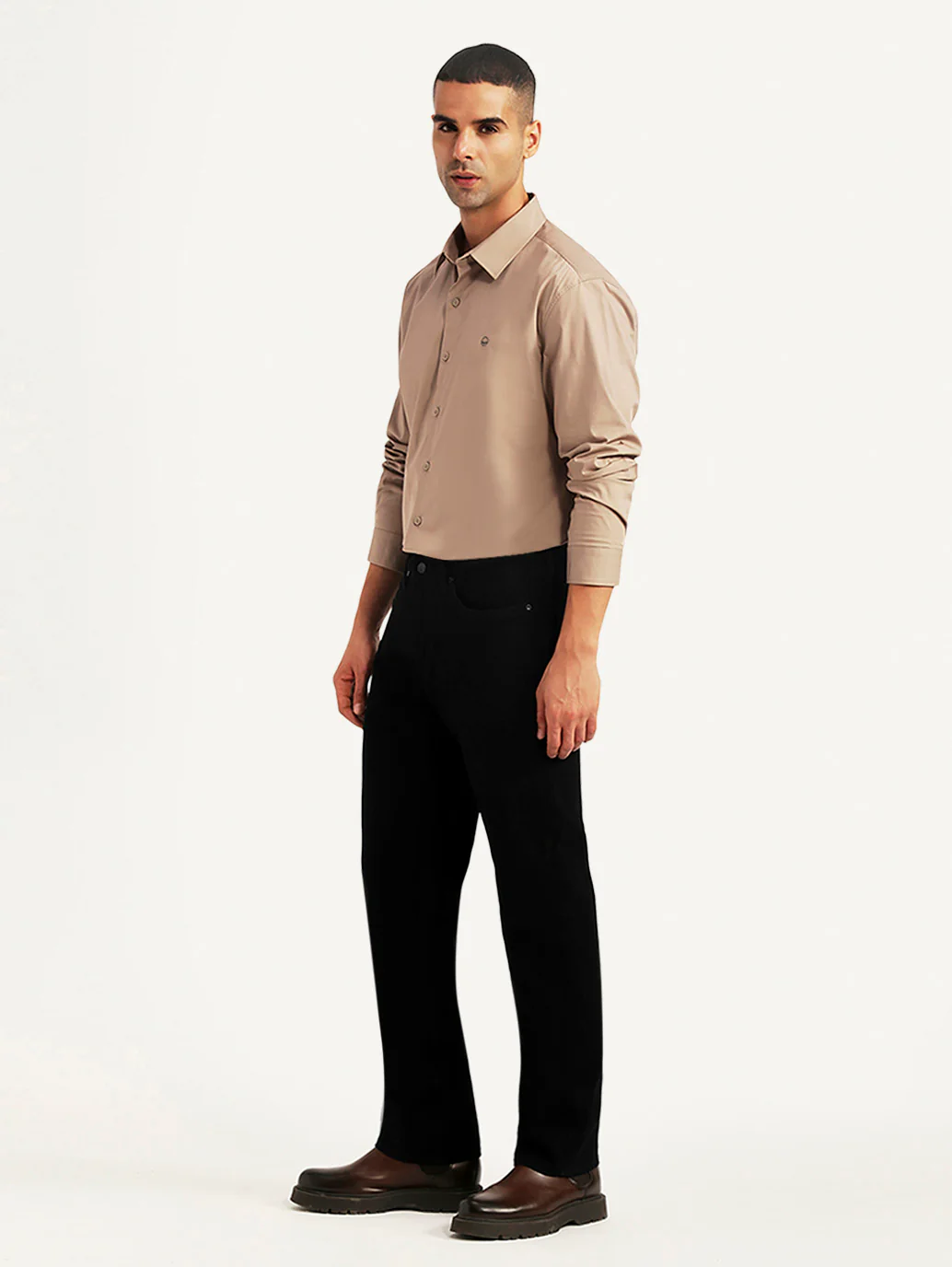 Men's Redloop 541 Black Tapered Fit Mid Rise Jeans - Image 6