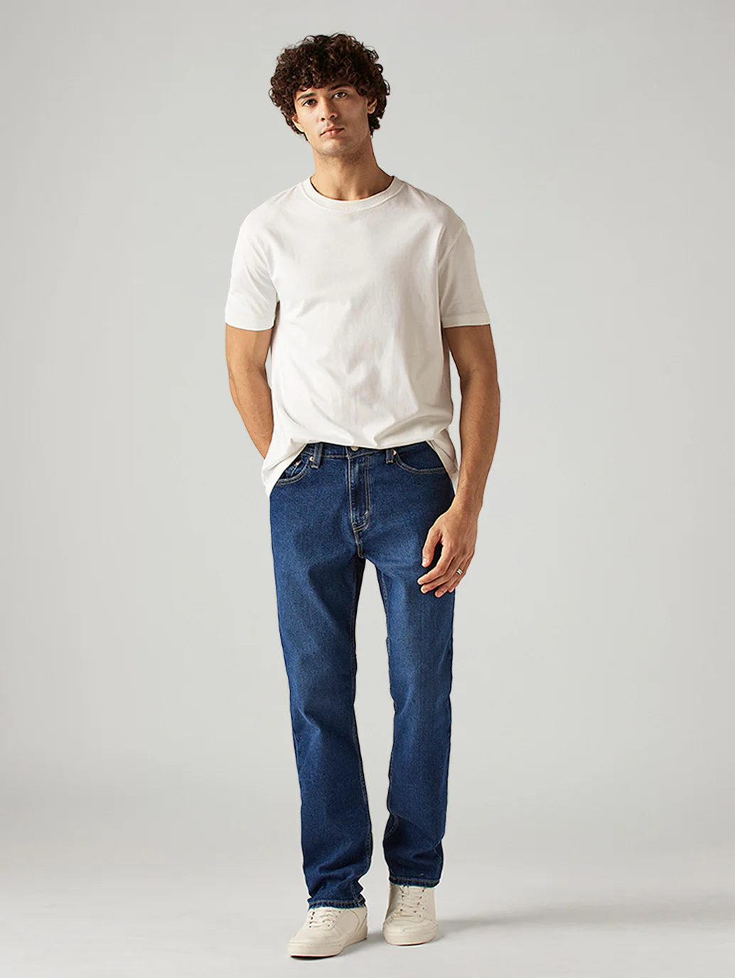 Men's 541 Blue Athletic Tapered Fit Mid Rise Jeans - Image 6