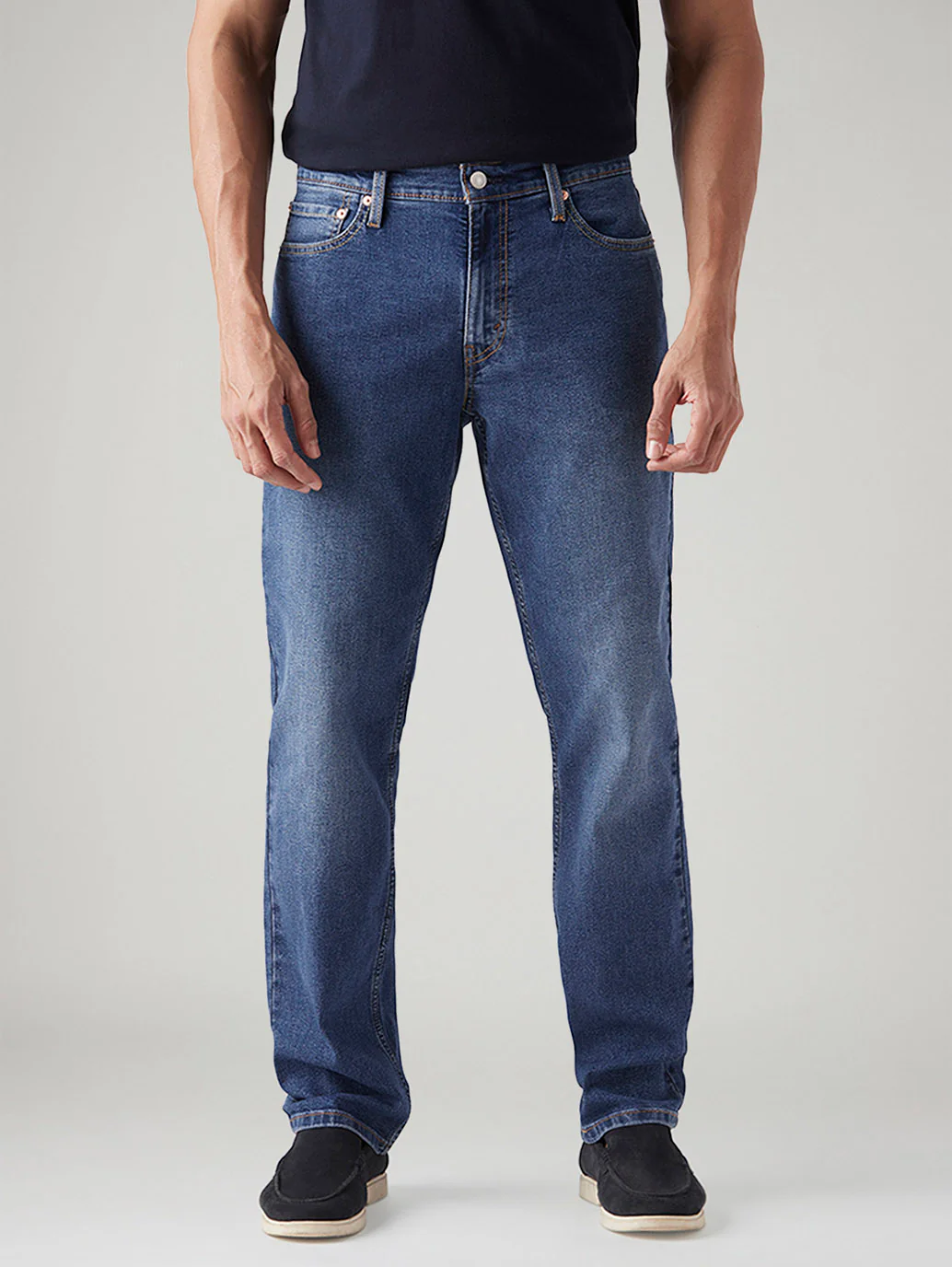 Men's 541 Blue Athletic Tapered Fit Mid Rise Jeans - Image 3